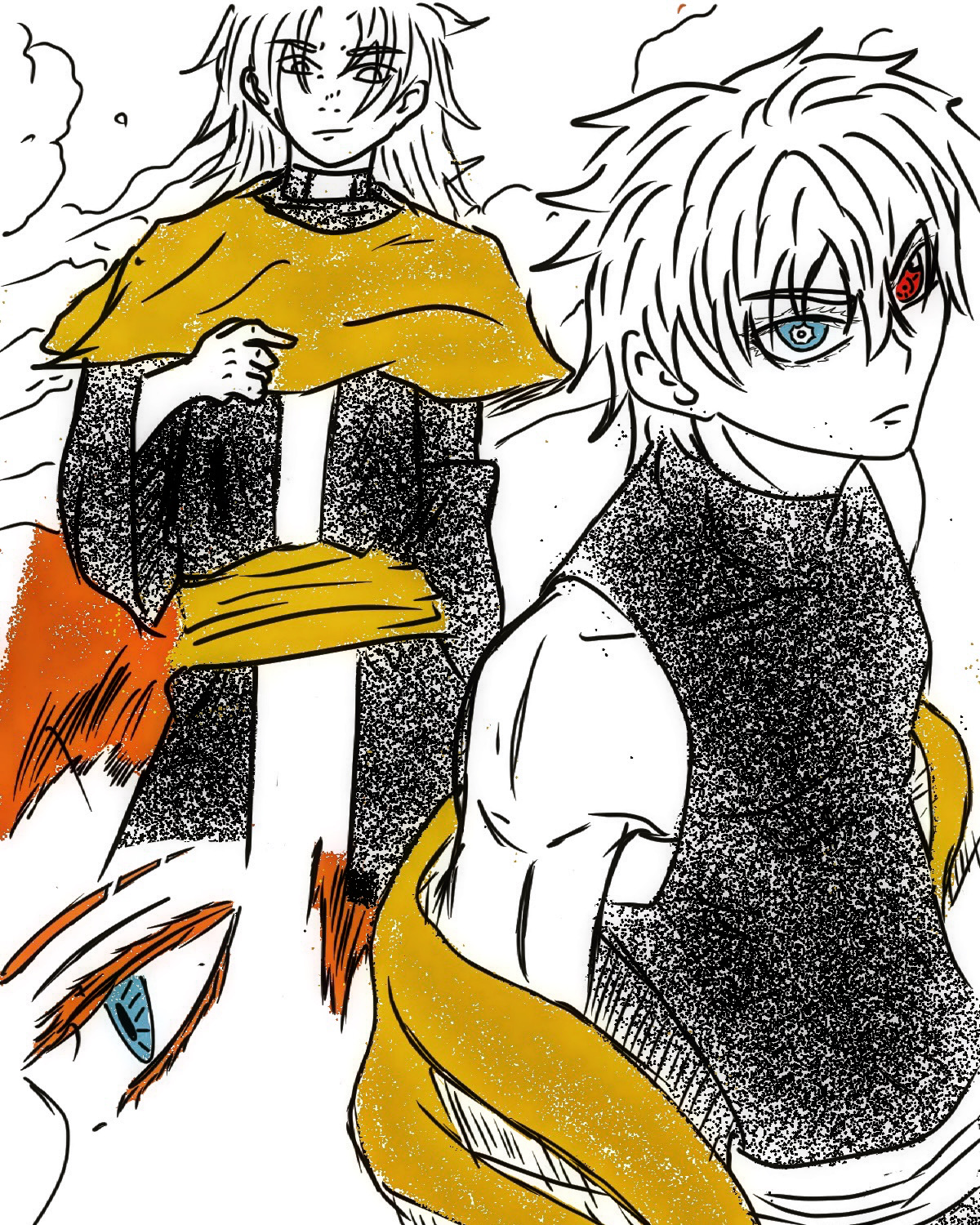 Kyon and ally drawing blades together