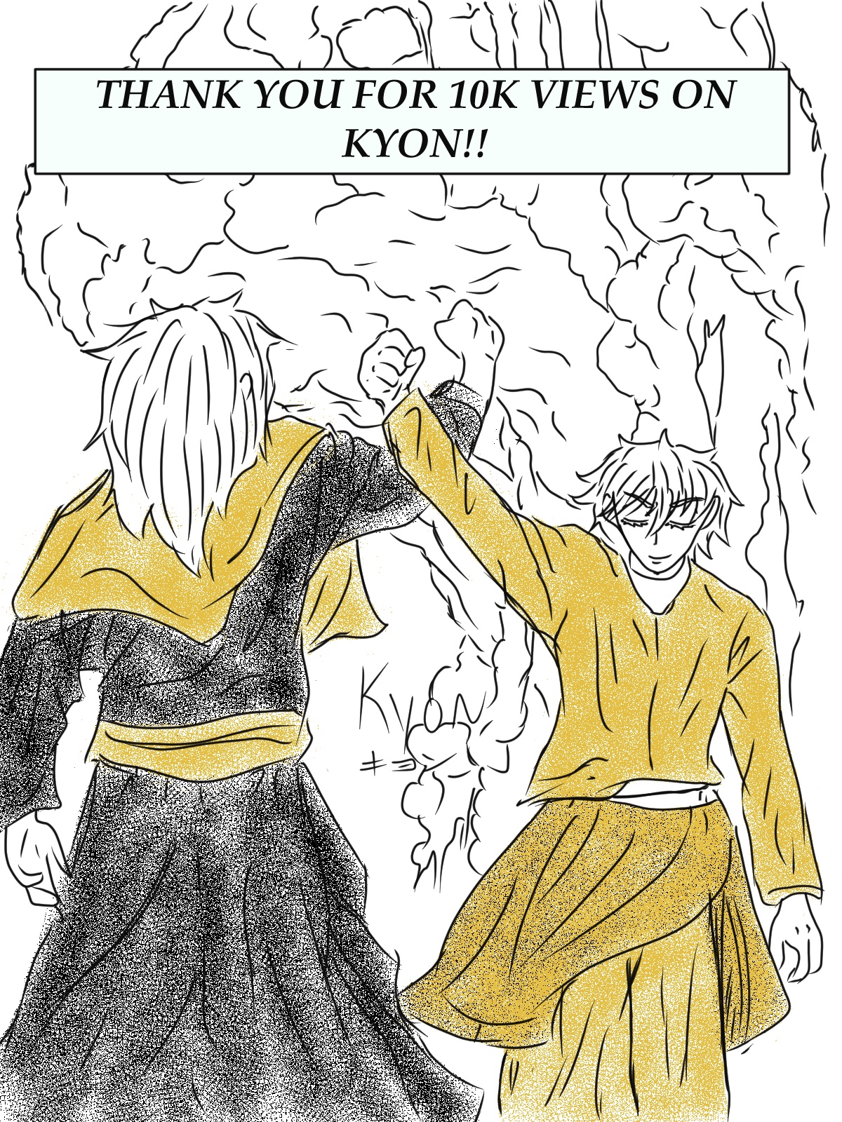 Kyon 10K views thank-you illustration